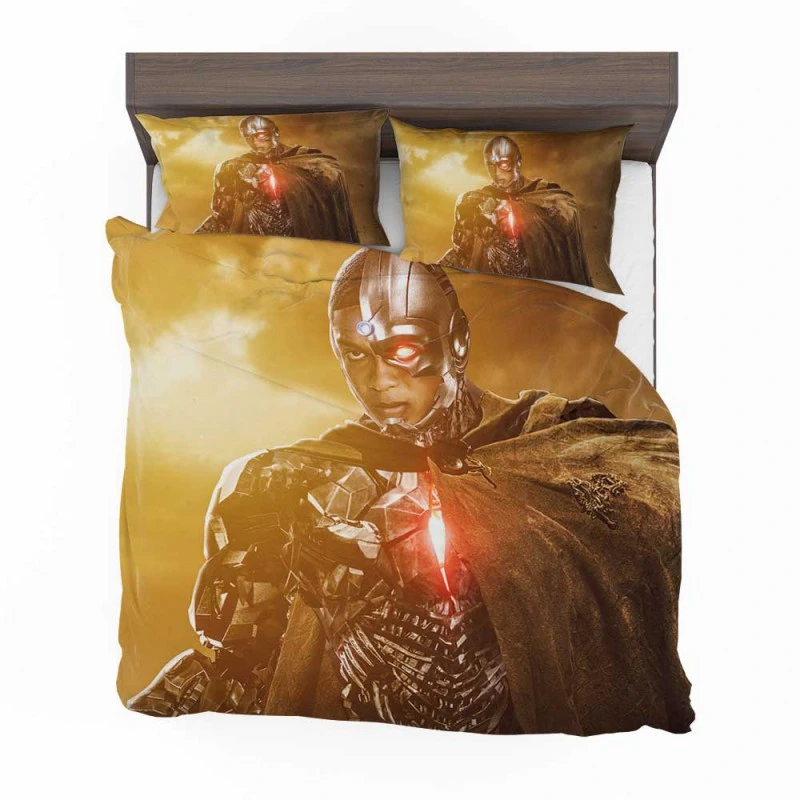 Alternative view of Zack Snyders Justice League Movie Cyborg Bedding Set - Custom Bedding Set