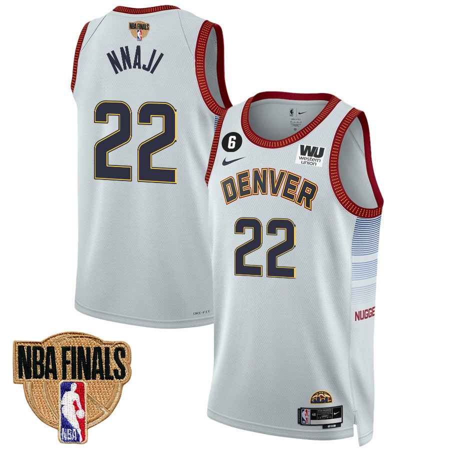 Zeke Nnaji 22 Denver Nuggets Final Champions 2023 Swingman YOUTH Jersey - White - JS530 