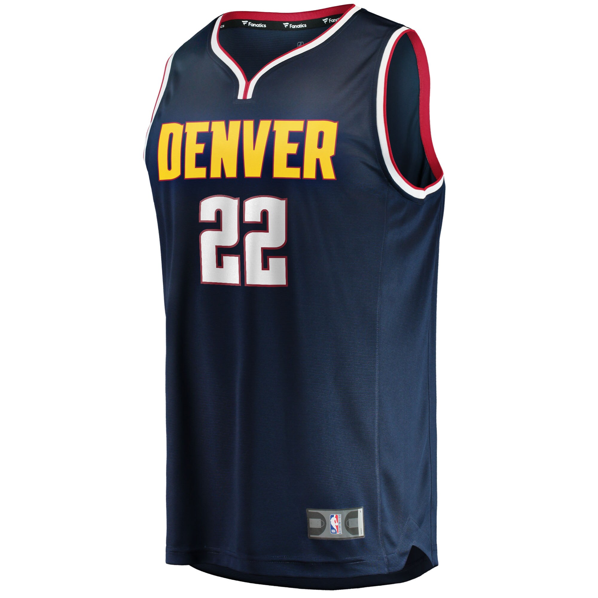 Alternative view of Zeke Nnaji Denver Nuggets Fanatics 2021/22 Fast Break Replica Jersey - Icon Edition - Navy
