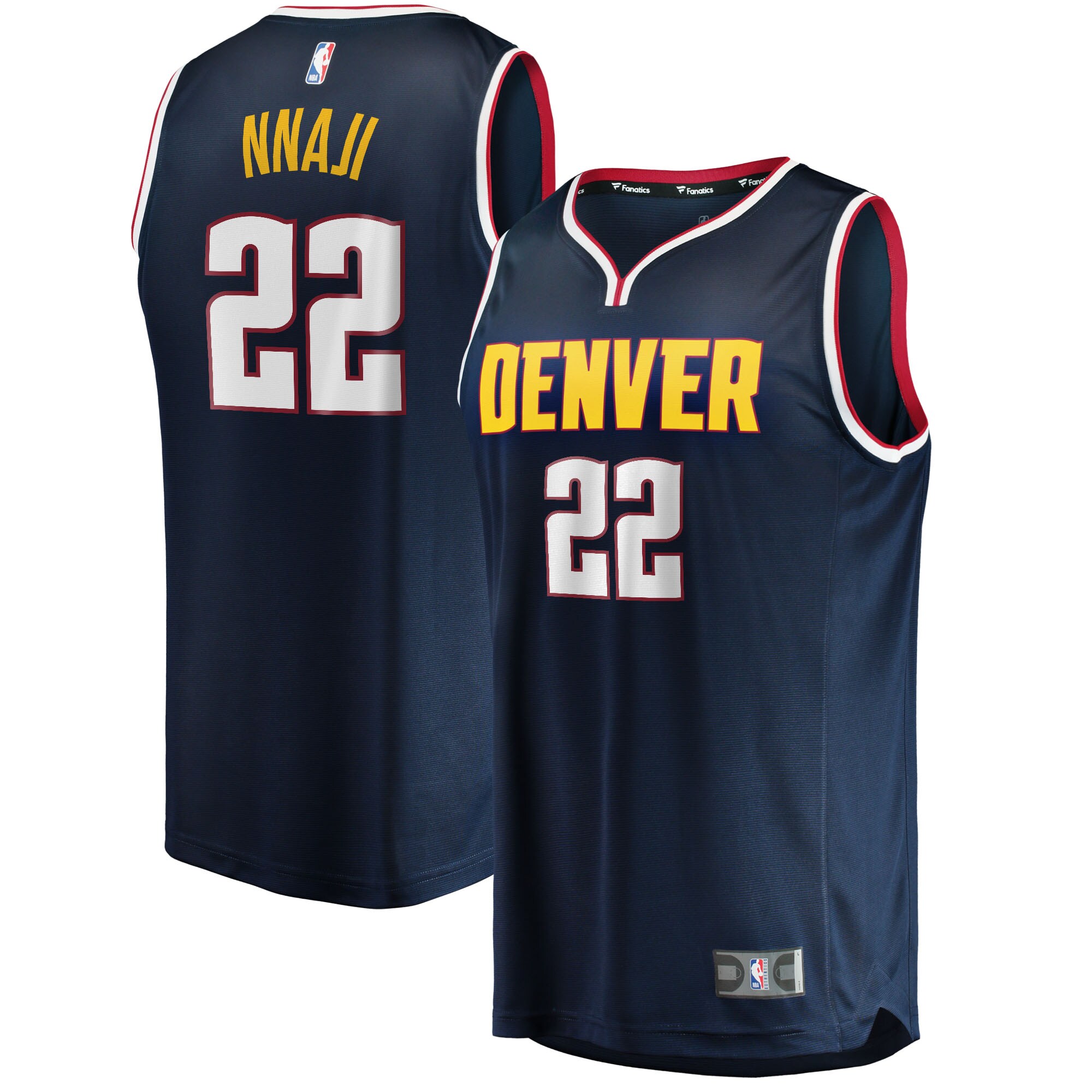Zeke Nnaji Denver Nuggets Fanatics 2021/22 Fast Break Replica Jersey - Icon Edition - Navy