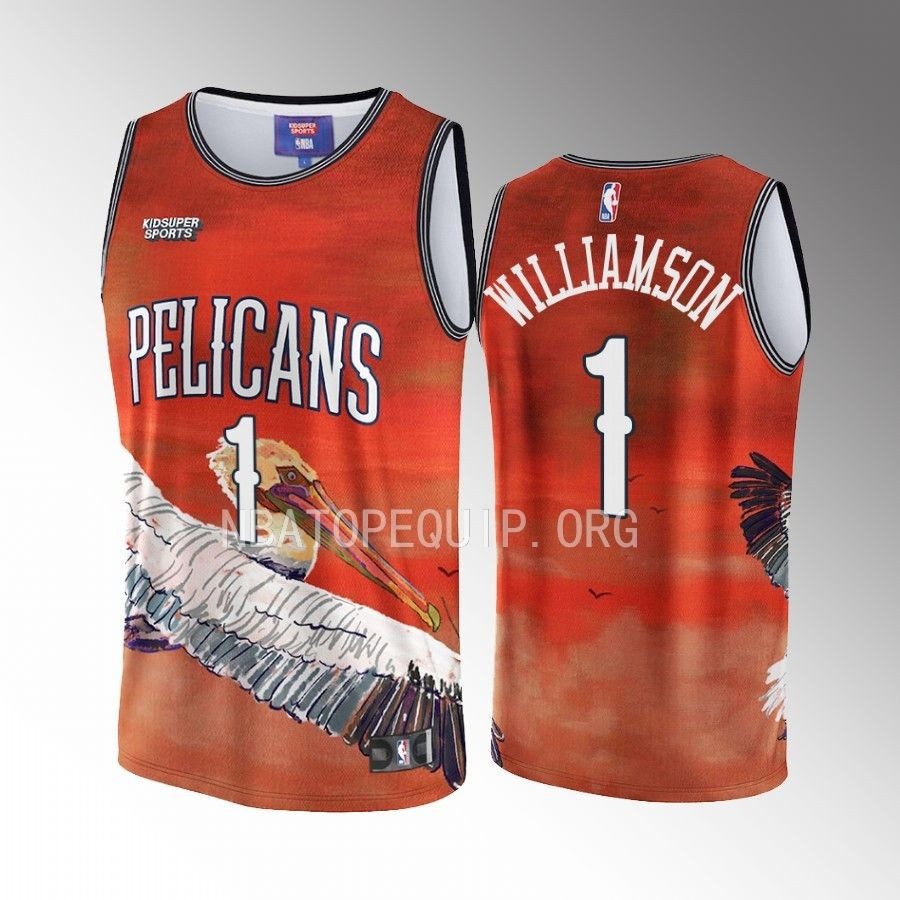 Zion Williamson 1 New Orleans Pelicans NBA & KidSuper Studios Unisex Hometown Jersey - JS956 