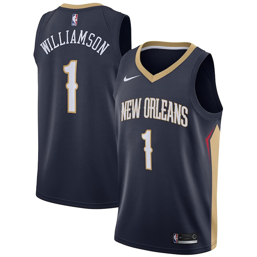 Zion Williamson 1 New Orleans Pelicans Unisex Swingman Jersey - Icon Edition - Navy - JS160 