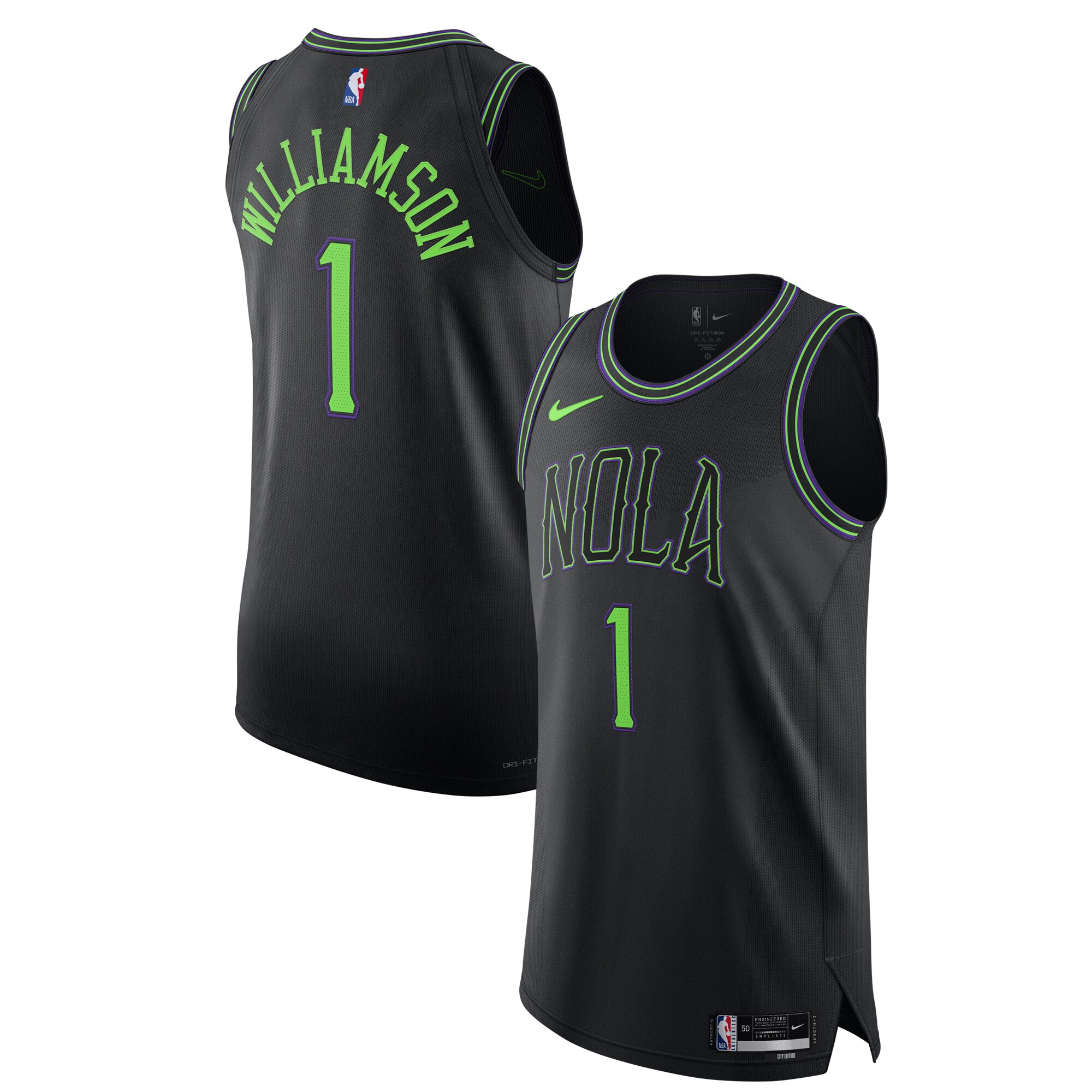 Zion Williamson New Orleans Pelicans Authentic Jersey - City Edition - Black