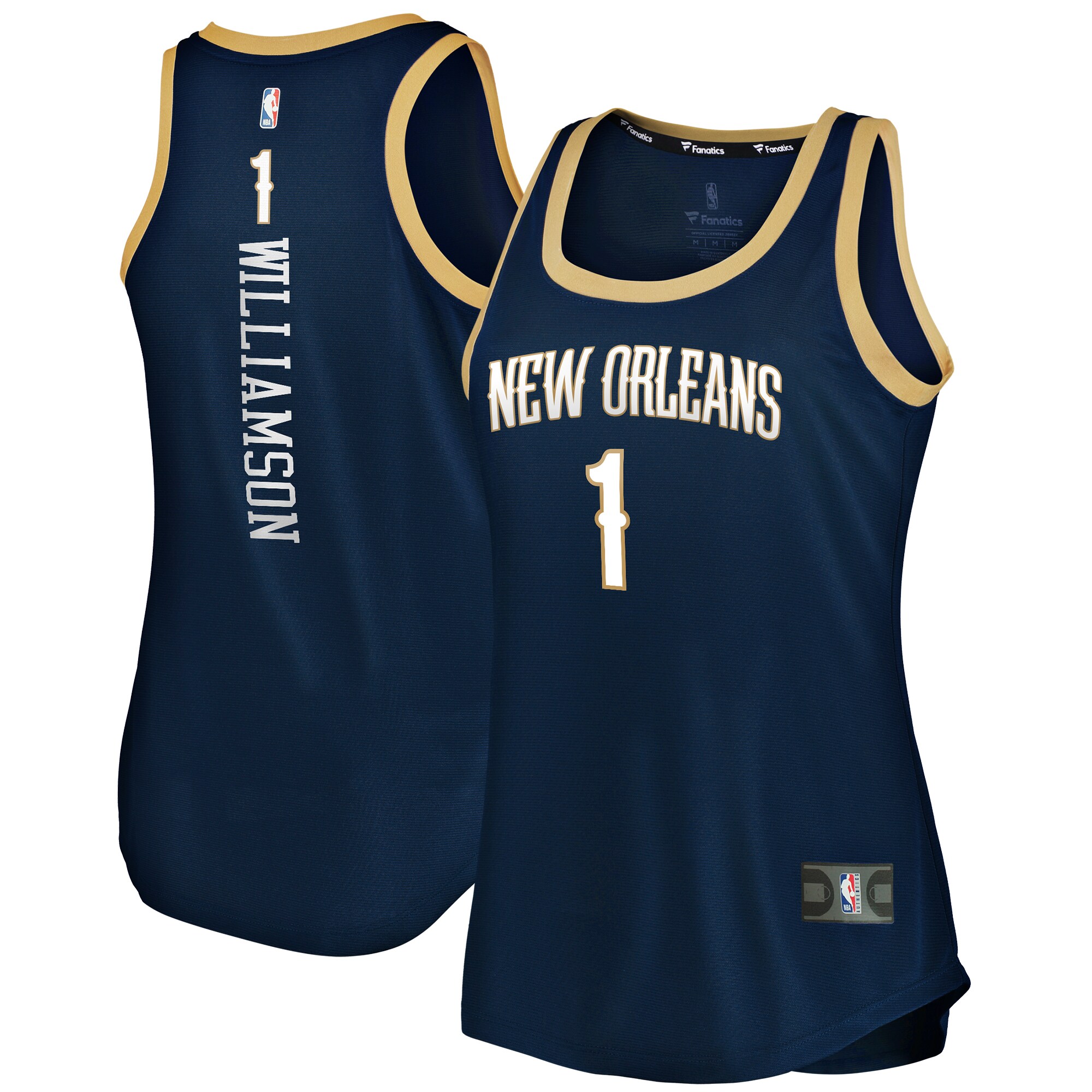 Zion Williamson New Orleans Pelicans Fanatics Women's Fast Break Team Tank Jersey - Icon Edition - Navy