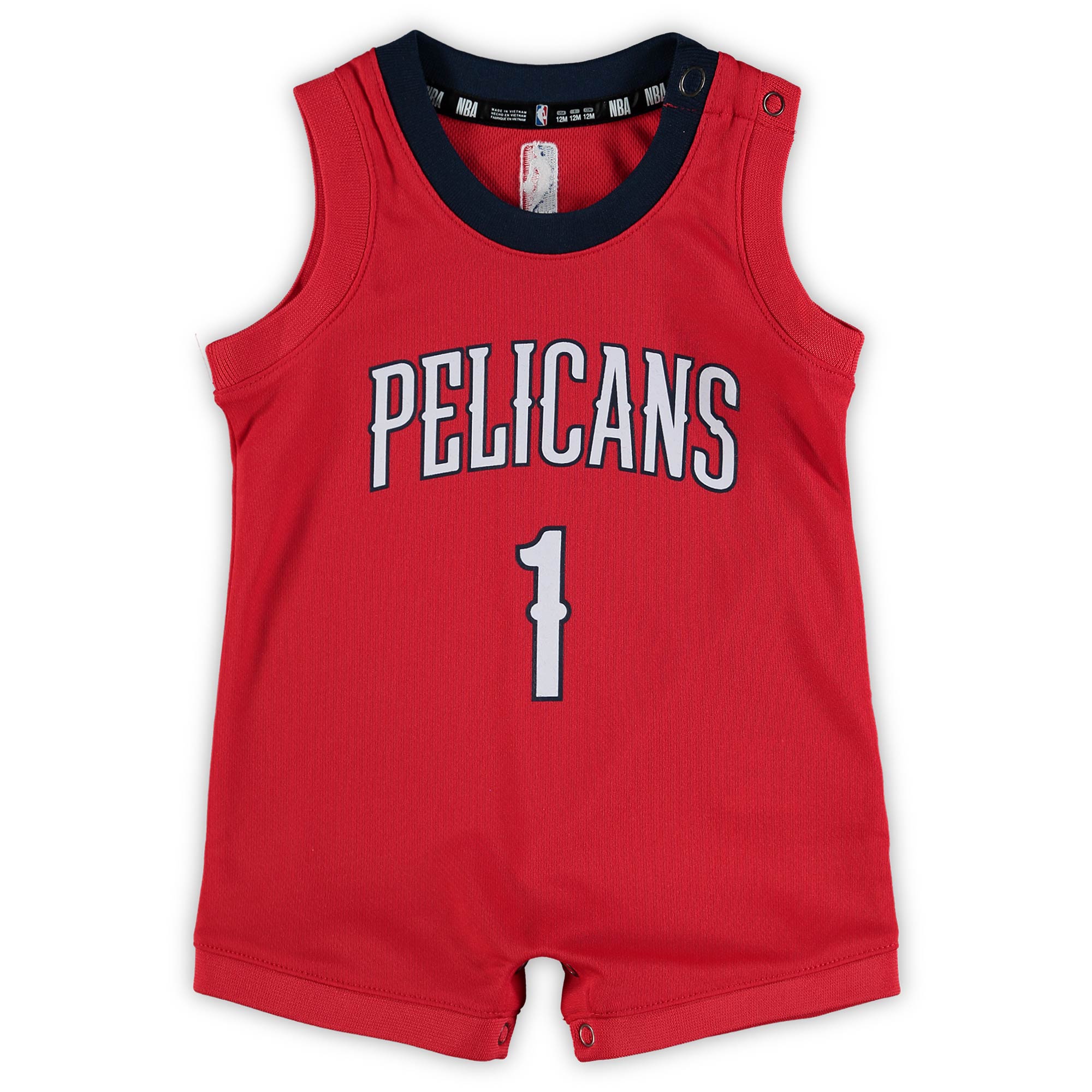 Alternative view of Zion Williamson New Orleans Pelicans Infant Replica Jersey - Red