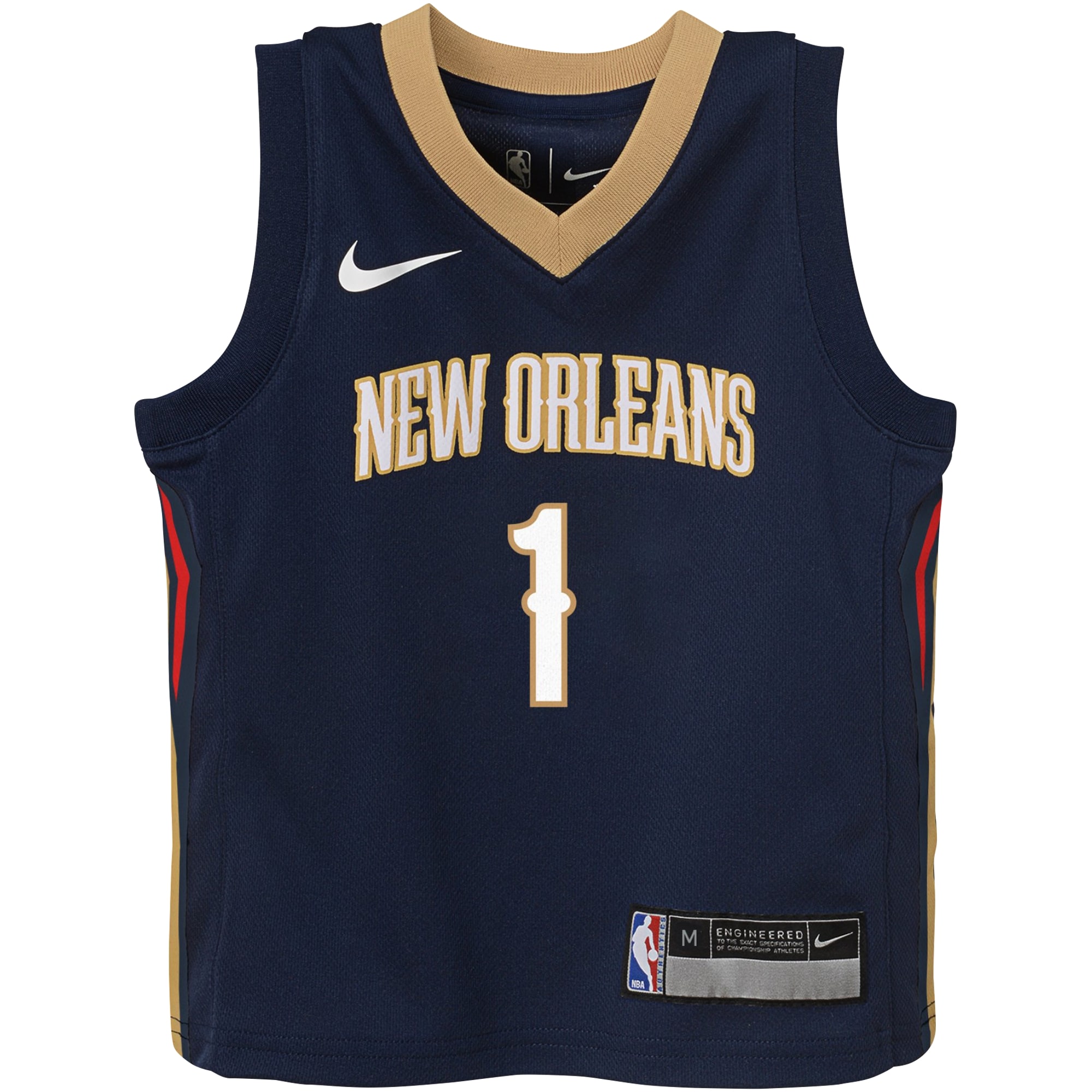 Alternative view of Zion Williamson New Orleans Pelicans Preschool Swingman Player Jersey - Icon Edition - Navy