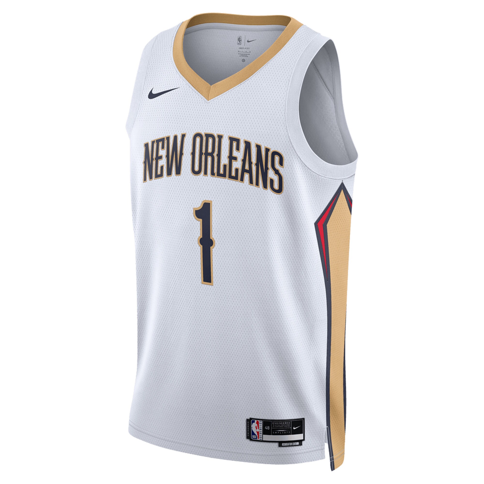 Alternative view of Zion Williamson New Orleans Pelicans Unisex Swingman Jersey – Association Edition – White