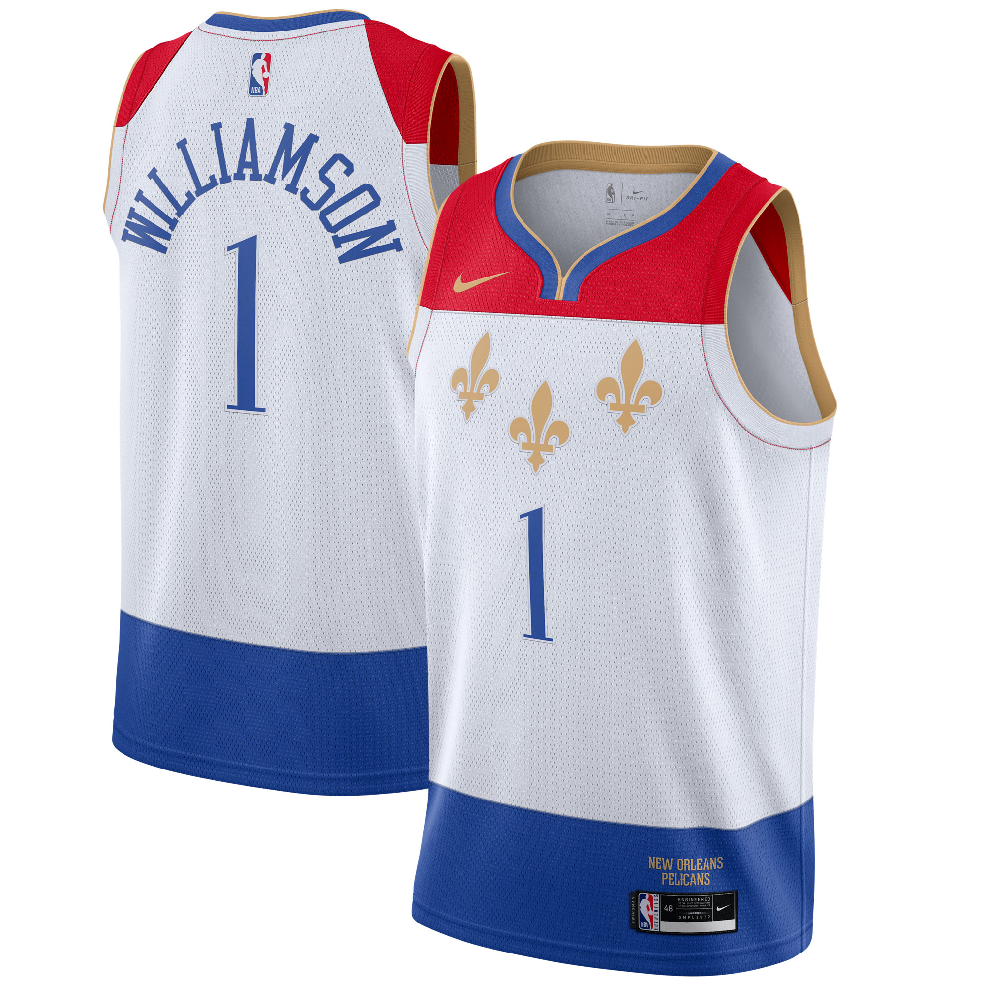 Zion Williamson New Orleans Pelicans Youth 2020/21 Swingman Jersey White - City Edition