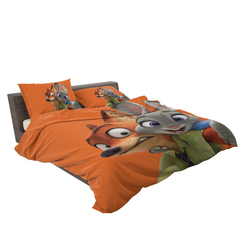 Alternative view of Zootopia Movie Nick Wilde Judy Hopps Bedding Set - Custom Bedding Set