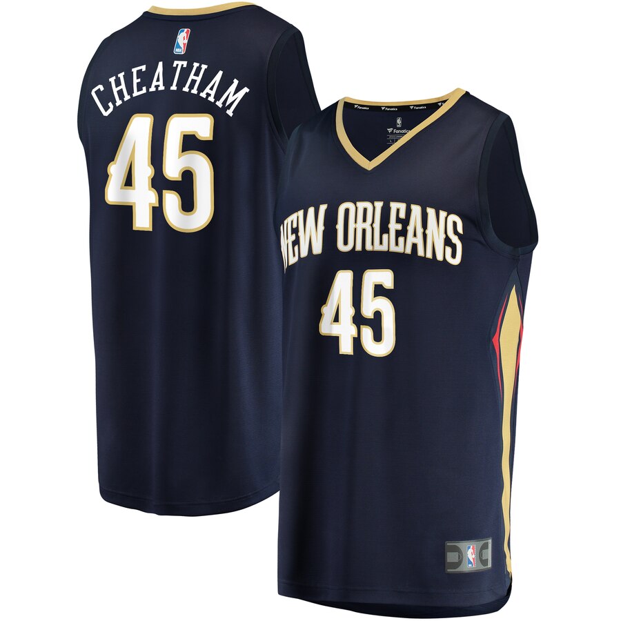 Zylan Cheatham New Orleans Pelicans Fanatics Branded Fast Break Player Jersey – Icon Edition – Navy