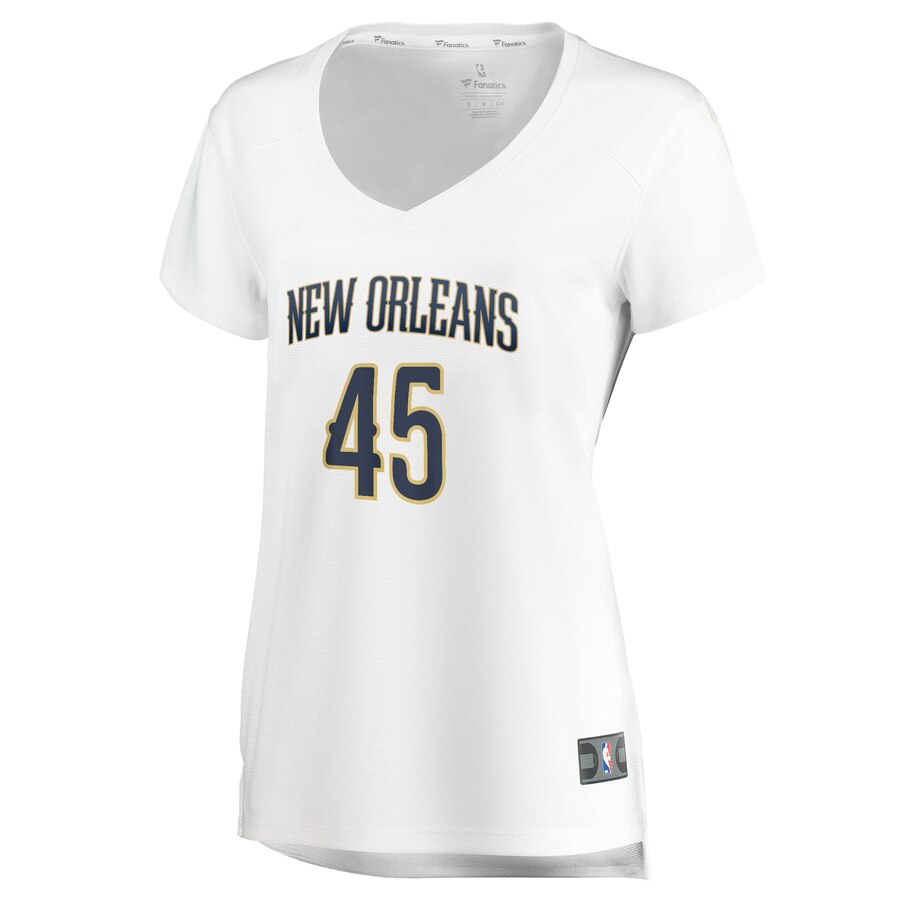 Alternative view of Zylan Cheatham New Orleans Pelicans Fanatics Branded Women's Fast Break Player Jersey - Association Edition - White