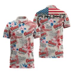 Coors Light Tropical Summer Polo Shirt