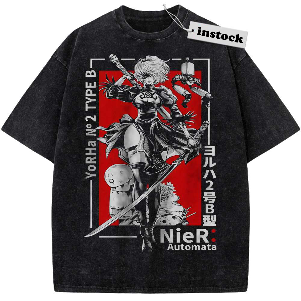 2B Shirt, NieR: Automata Shirt, Game Shirt, Vintage Tee
