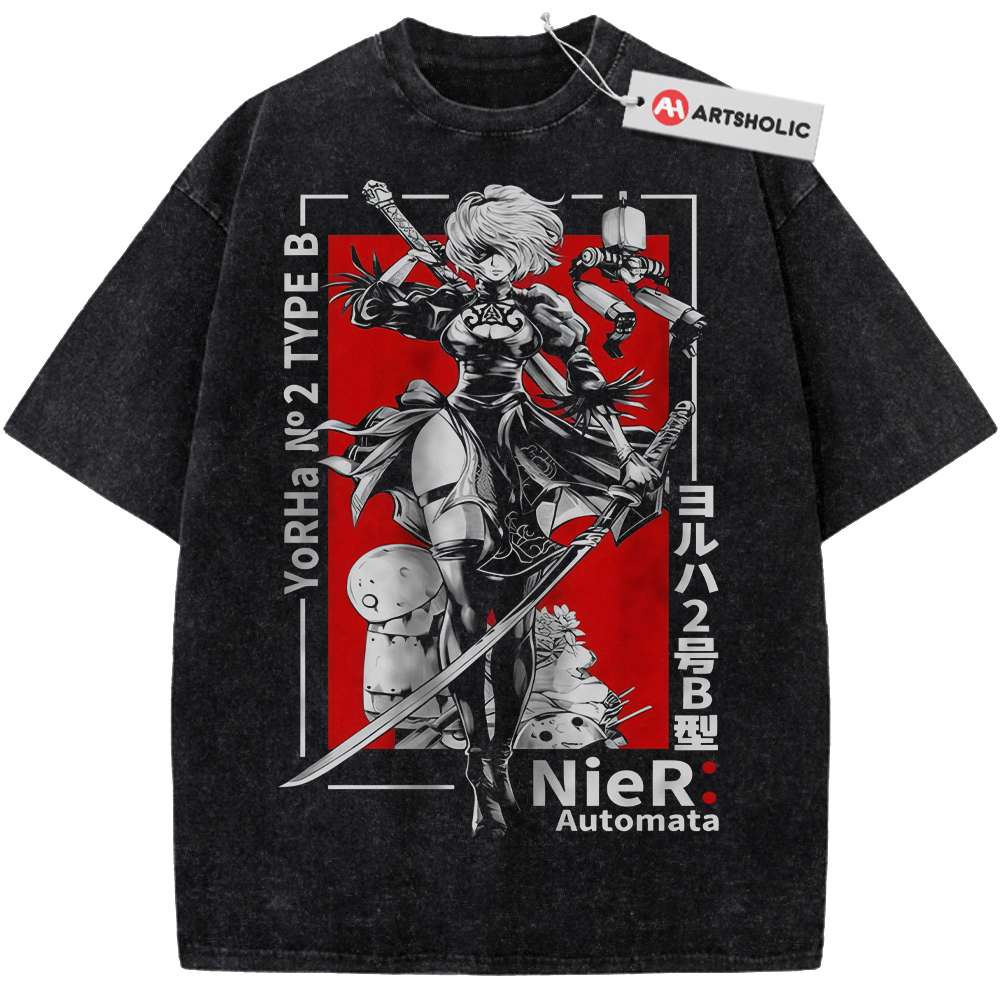 2B Shirt, NieR: Automata Shirt, Game Shirt, Vintage Tee