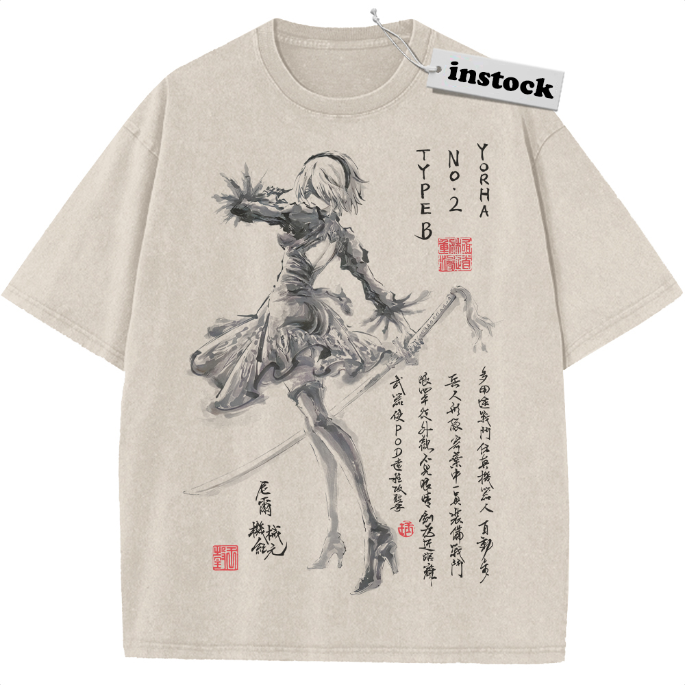 2B Shirt, NieR:Automata Shirt, Game Shirt, Vintage T-Shirt