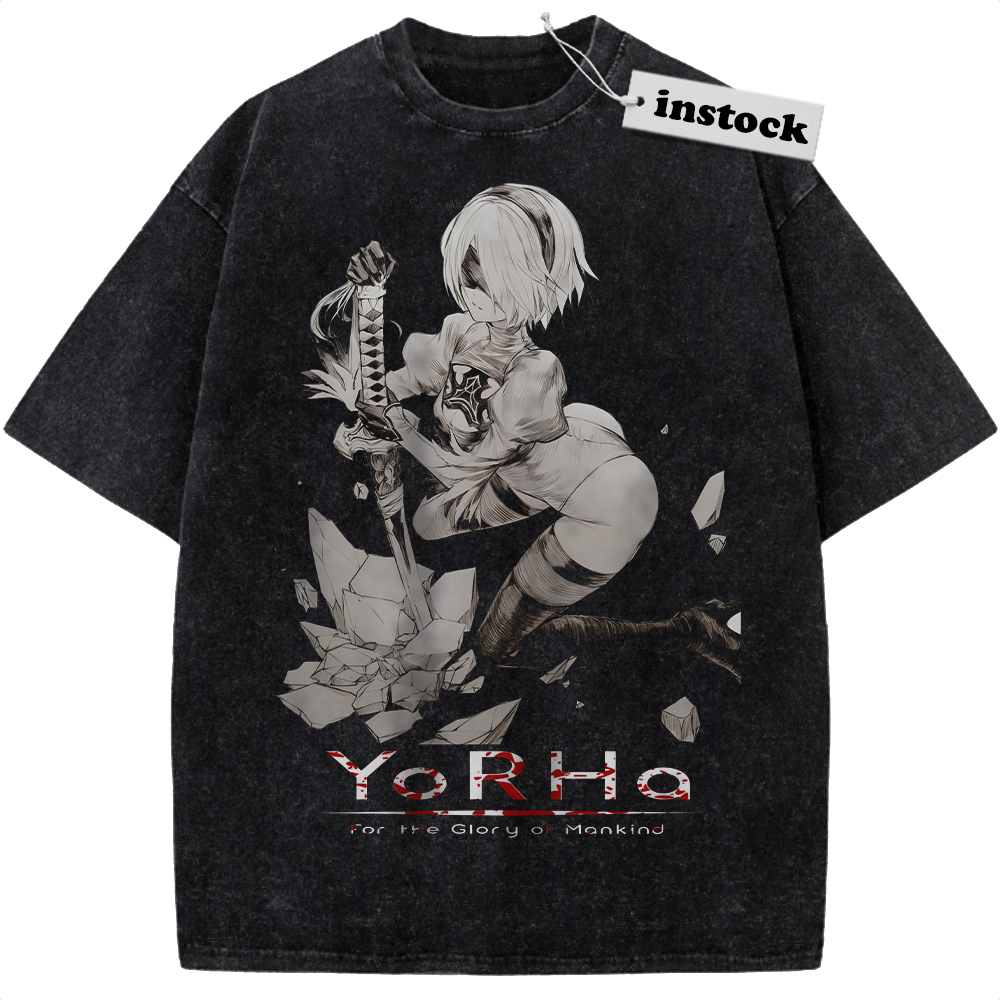 2B Shirt, NieR:Automata Shirt, Game Shirt, Vintage T-Shirt