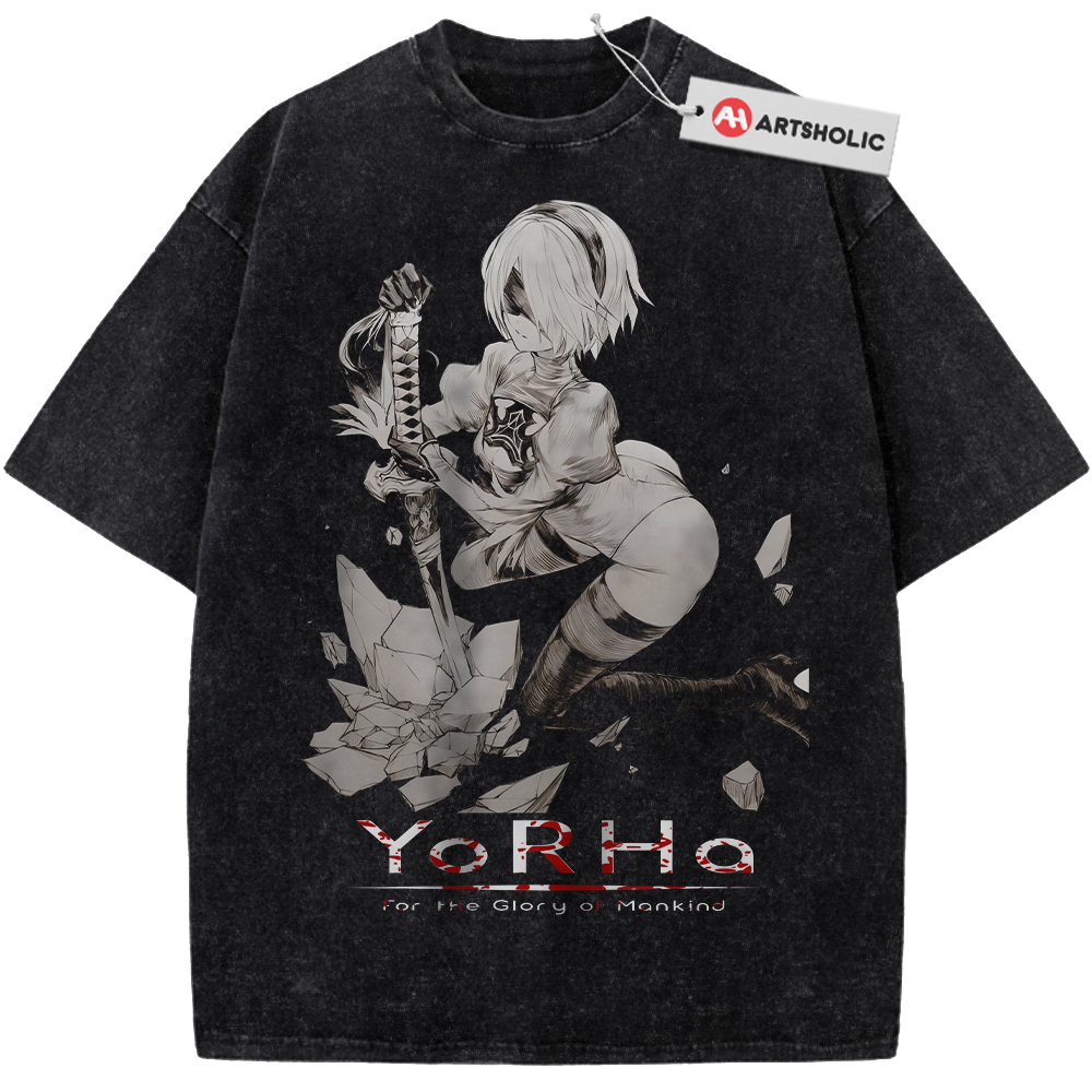 2B Shirt, NieR:Automata Shirt, Game Shirt, Vintage T-Shirt