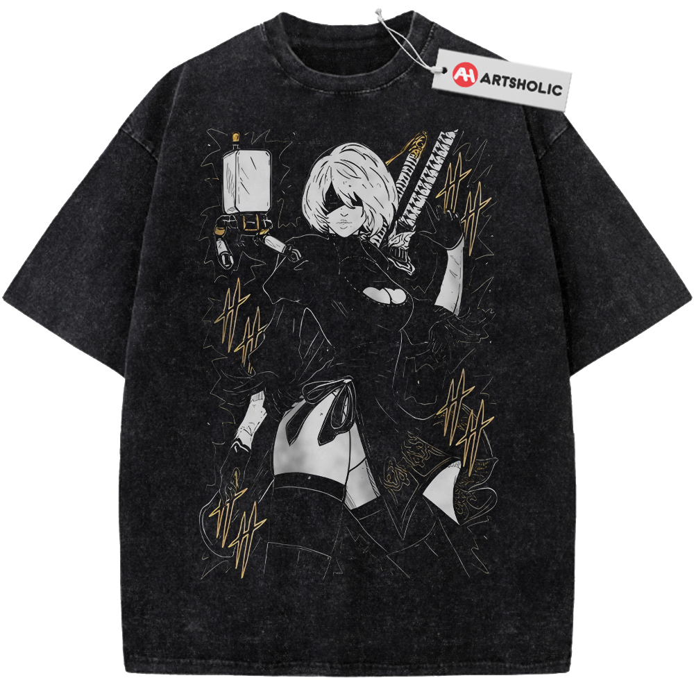 2B Shirt, NieR:Automata Shirt, Game Shirt, Vintage T-Shirt