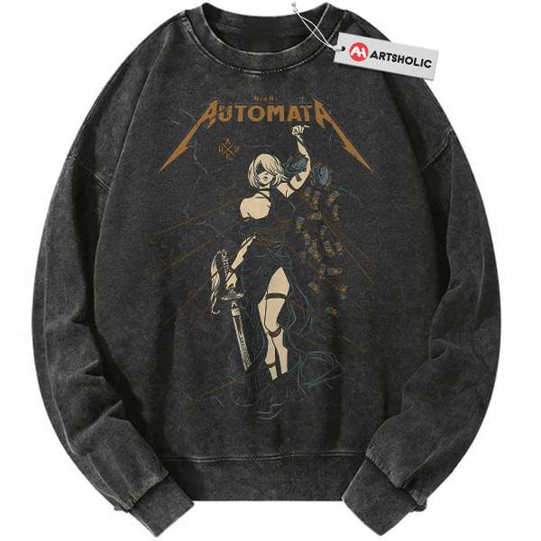2B Sweatshirt, NieR:Automata Sweatshirt, Game Sweatshirt, Vintage Sweater