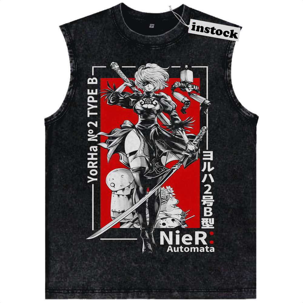 2B Tank Top, NieR:Automata Tank Top, Game Tank Top, Vintage Tank Top