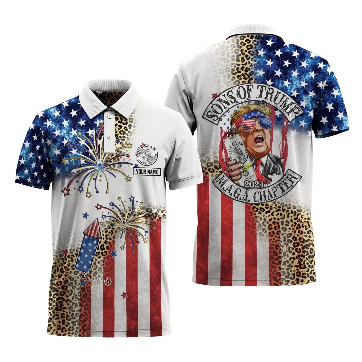 Personalized White Claw Classic Lounge Polo Shirt