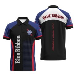 Pabst Blue Ribbon Established in Milwaukee Polo Shirt