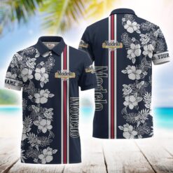 Personalized Modelo Flower Stripe Polo Shirt