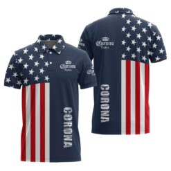 Corona Extra America Flag Polo Shirt