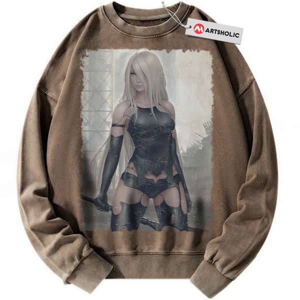 Alternative view of A2 Sweatshirt, NieR:Automata Sweatshirt, Game Sweatshirt, Vintage Sweater