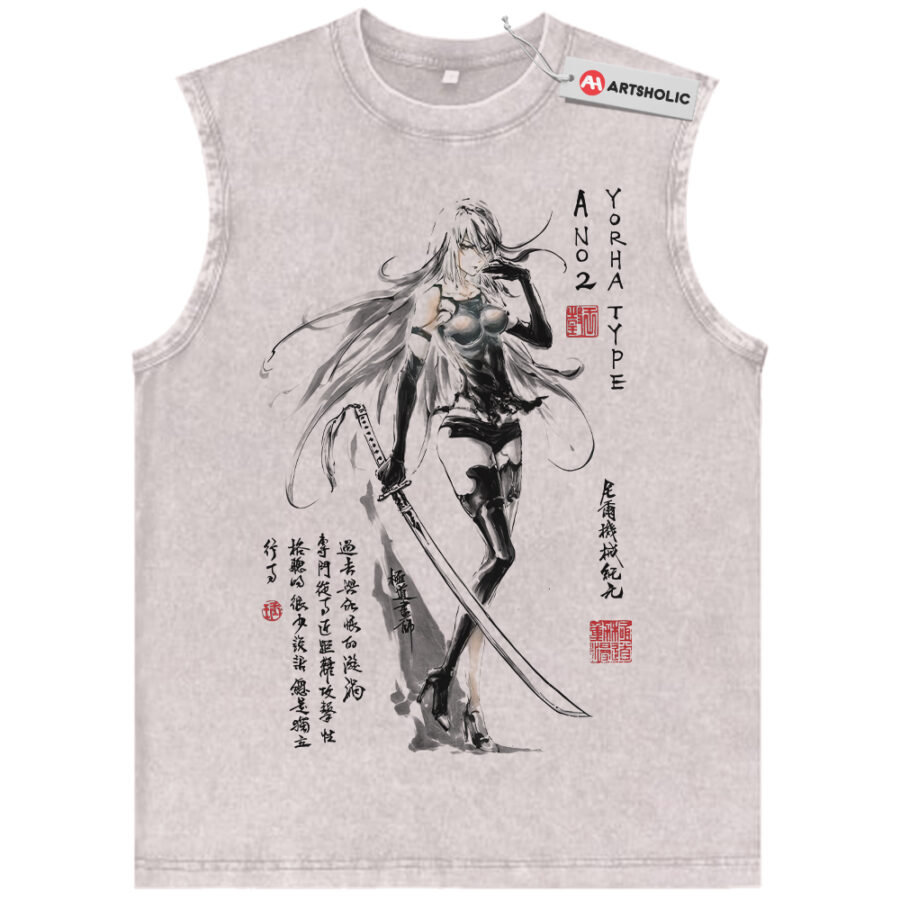 Alternative view of A2 Tank Top, NieR:Automata Tank Top, Game Tank Top, Vintage Tank Top