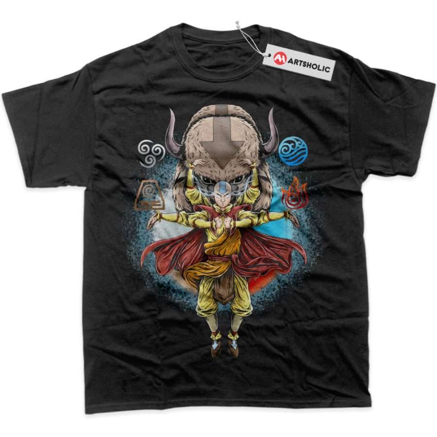 Alternative view of Aang and Appa Shirt, Avatar The Last Airbender Shirt, Animated Shirt, Graphic Tee