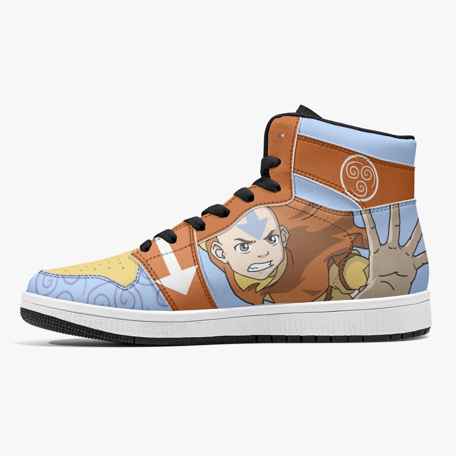Alternative view of Aang Avatar Custom Sneaker Mid 1 Basketball Shoes - Otaku Hall