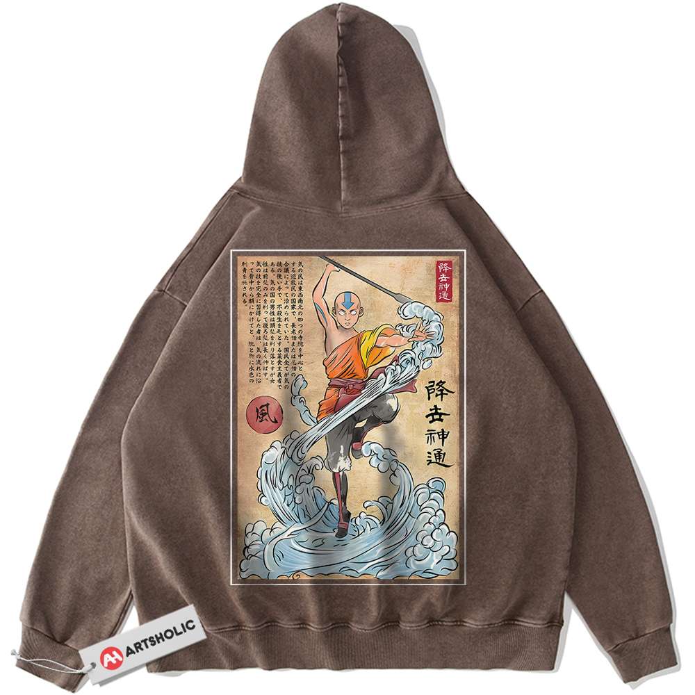 Alternative view of Aang Hoodie, Avatar the Last Airbender Hoodie, Animated Hoodie, Vintage Hoodie