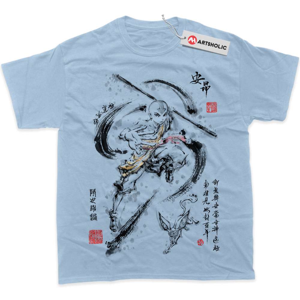 Alternative view of Aang Shirt, Avatar the Last Airbender Shirt, Animated Shirt, Graphic T-Shirt