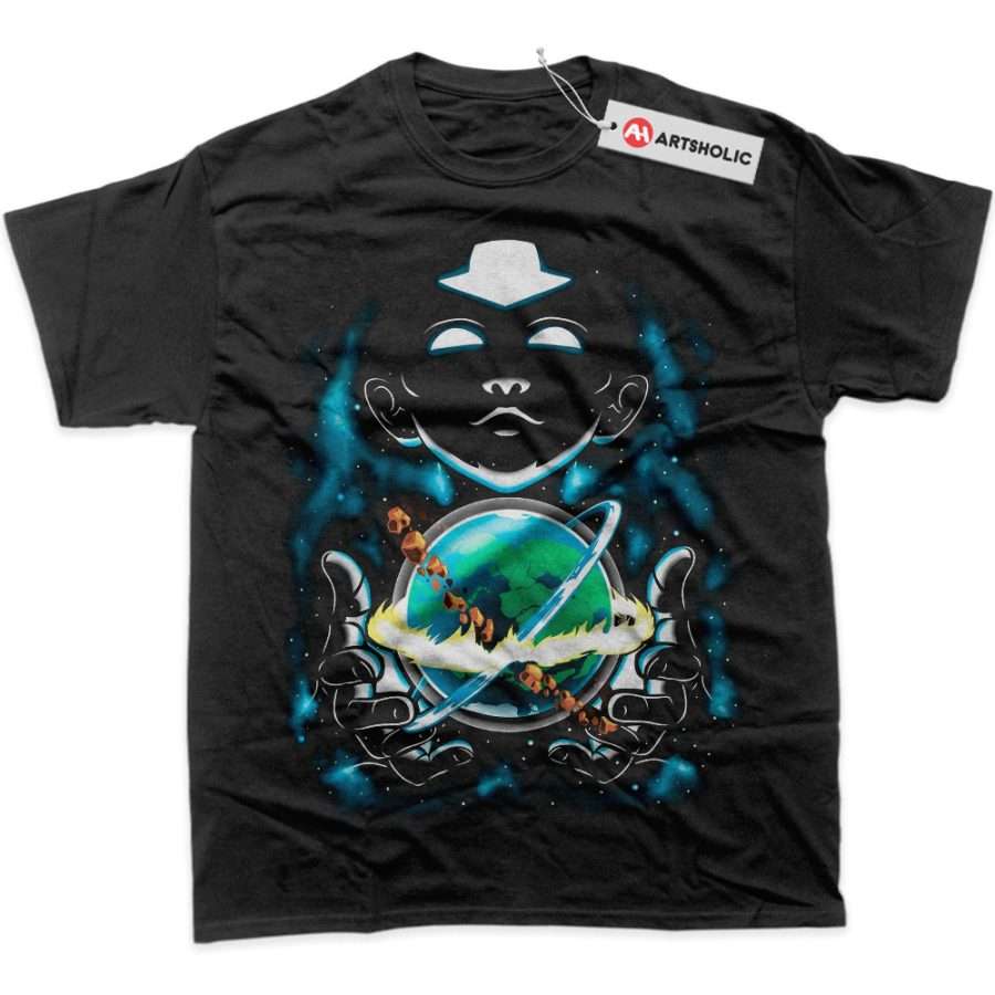 Alternative view of Aang Shirt, Avatar the Last Airbender Shirt, Animated Shirt, Graphic Tee