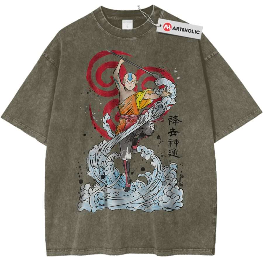 Alternative view of Aang Shirt, Avatar The Last Airbender Shirt, Animated Shirt, Vintage T-Shirt