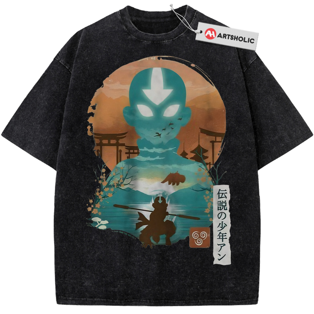 Alternative view of Aang Shirt, Avatar: The Last Airbender Shirt, Animated Shirt, Vintage Tee
