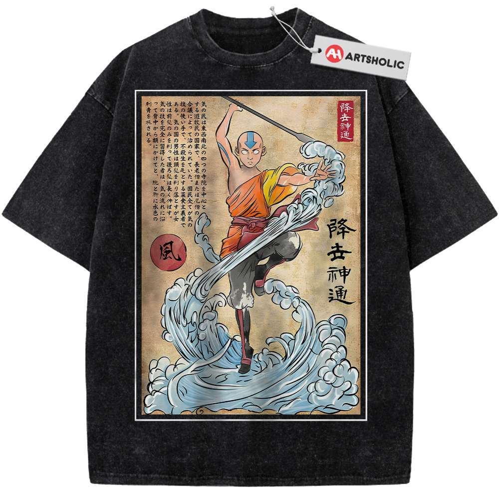 Alternative view of Aang Shirt, Avatar the Last Airbender Shirt, Animated Shirt, Vintage Tee
