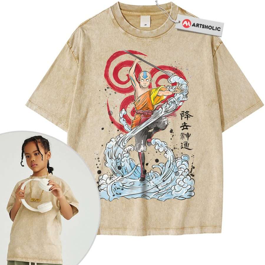 Alternative view of Aang Shirt For Kids, Avatar The Last Airbender Shirt For Kids, Animated Shirt For Kids, Vintage T-Shirt For Kids