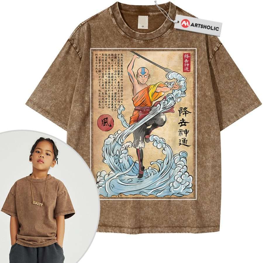 Aang Shirt For Kids, Avatar the Last Airbender Shirt For Kids, Animated Shirt For Kids, Vintage Tee For Kids - Image 9