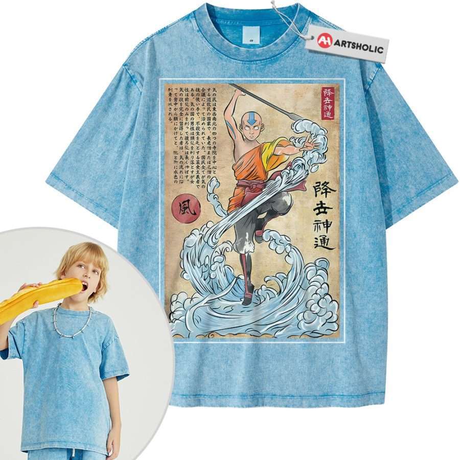 Aang Shirt For Kids, Avatar the Last Airbender Shirt For Kids, Animated Shirt For Kids, Vintage Tee For Kids - Image 8