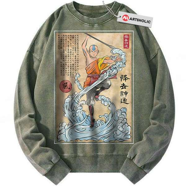 Alternative view of Aang Sweatshirt, Avatar the Last Airbender Sweatshirt, Animated Sweatshirt, Vintage Sweater