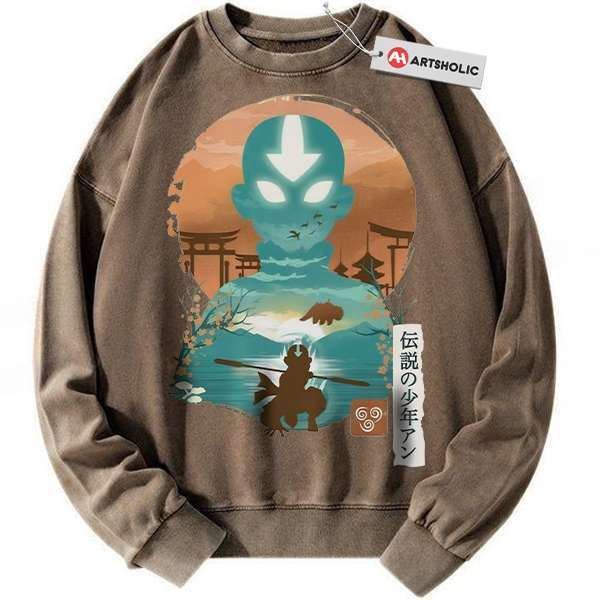 Alternative view of Aang Sweatshirt, Avatar: The Last Airbender Sweatshirt, Animated Sweatshirt, Vintage Sweatshirt