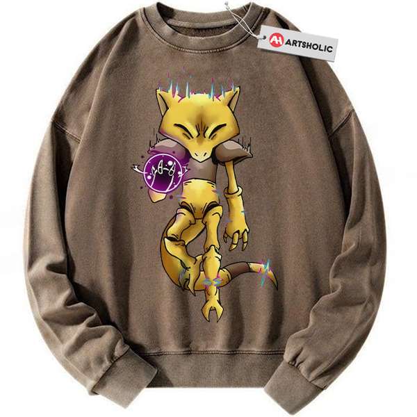 Alternative view of Abra Sweatshirt, Pokemon Sweatshirt, Anime Sweatshirt, Vintage Sweatshirt