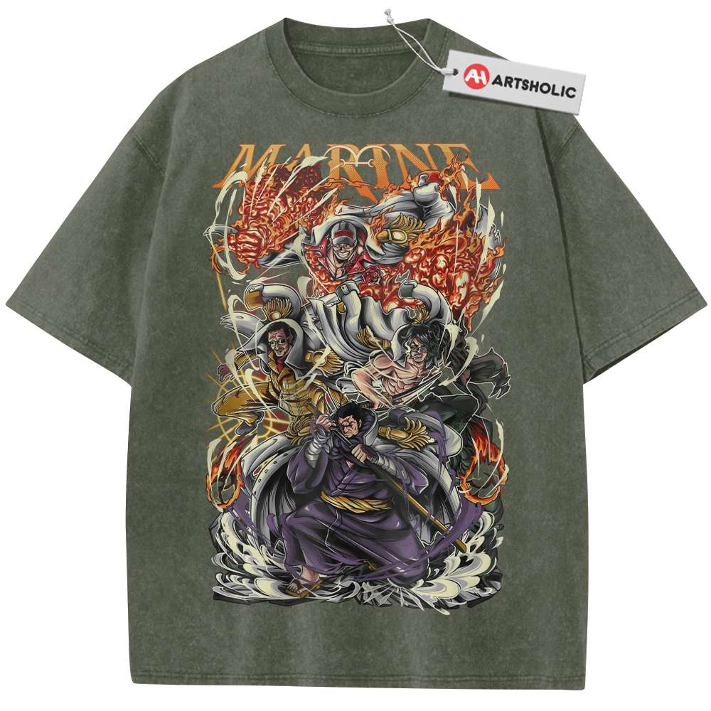 Alternative view of Admiral One Piece Shirt, Anime Shirt, Vintage Tee