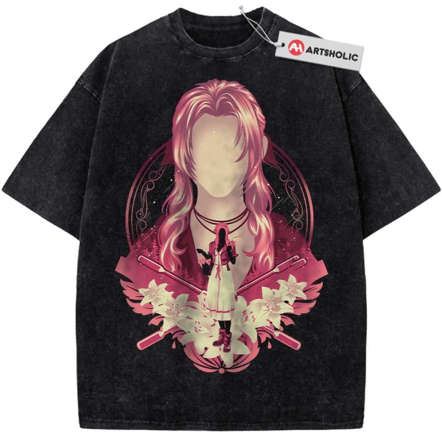 Alternative view of Aerith Gainsborough Shirt, Final Fantasy Shirt, Game Shirt, Vintage T-Shirt