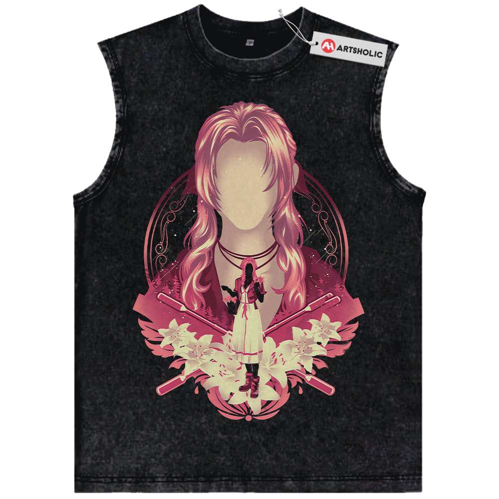 Aerith Gainsborough Tank Top, Final Fantasy Tank Top, Game Tank Top, Vintage Tank Top