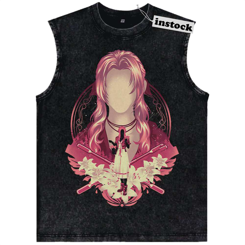 Aerith Gainsborough Tank Top, Final Fantasy Tank Top, Game Tank Top, Vintage Tank Top