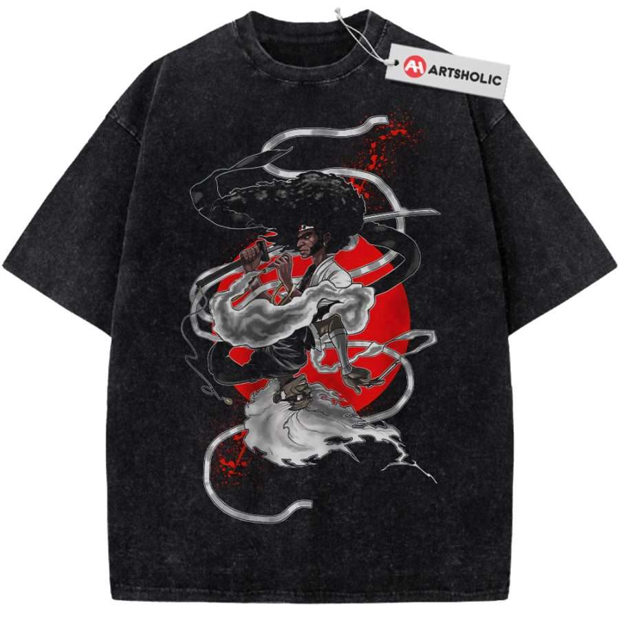 Alternative view of Afro Samurai Shirt, Anime Shirt, Vintage Tee