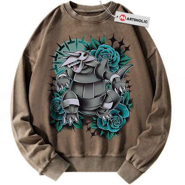 Alternative view of Aggron Sweatshirt, Pokemon Sweatshirt, Anime Sweatshirt, Vintage Sweatshirt